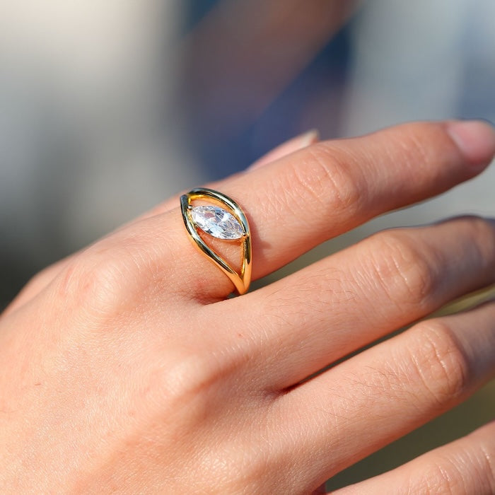 Dazzling Marquise Moissanite Ring