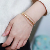 Minimalist Open Bangle Set – Gold & Silver