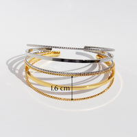 Minimalist Open Bangle Set – Gold & Silver