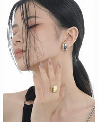 Minimalist Mirror Dot Adjustable Ring