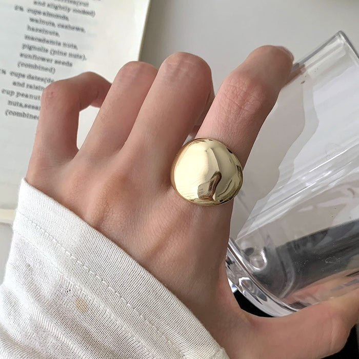 Minimalist Mirror Dot Adjustable Ring