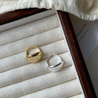 Minimalist Mirror Dot Adjustable Ring