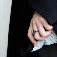 Minimalist Mirror Dot Adjustable Ring