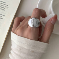 Minimalist Mirror Dot Adjustable Ring