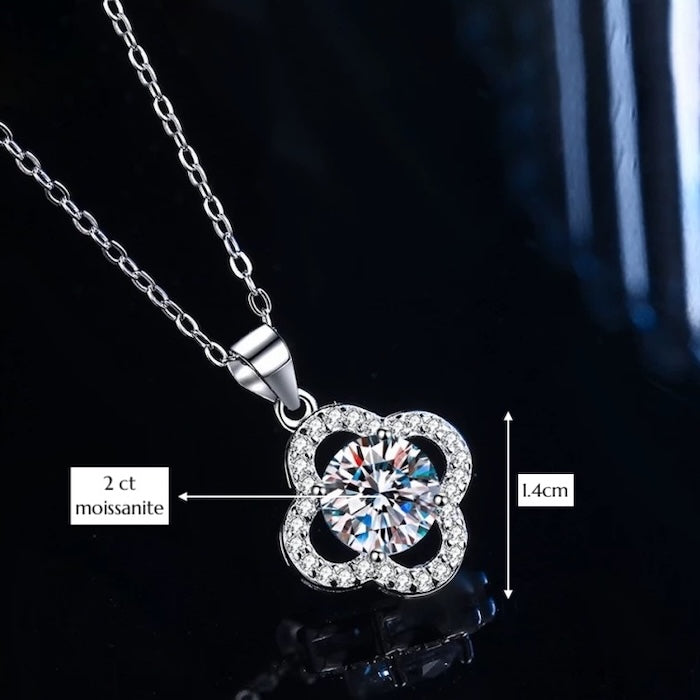 Moissanite Lucky Clover Necklace