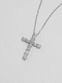 Moissanite Cross Pendant Necklace