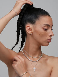 Moissanite Cross Pendant Necklace