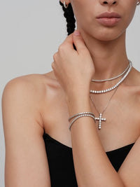 Moissanite Cross Pendant Necklace