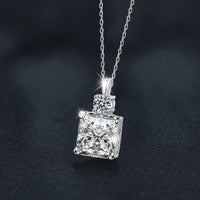 Princess Cut Moissanite Pendant Necklace