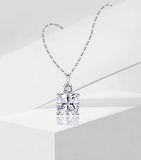 Princess Cut Moissanite Pendant Necklace