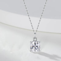 Princess Cut Moissanite Pendant Necklace