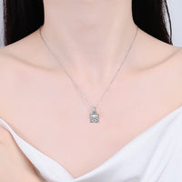 Princess Cut Moissanite Pendant Necklace