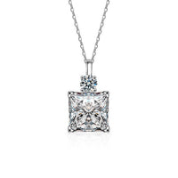 Princess Cut Moissanite Pendant Necklace