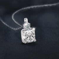Princess Cut Moissanite Pendant Necklace