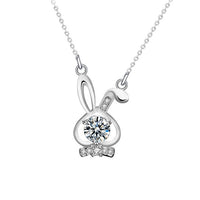 Cute Bunny Moissanite Necklace
