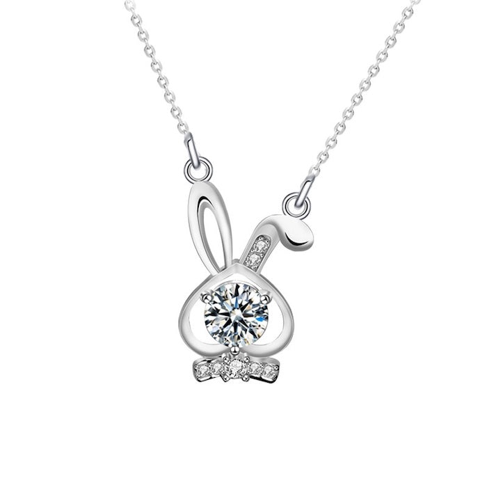Cute Bunny Moissanite Necklace