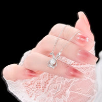 Cute Bunny Moissanite Necklace