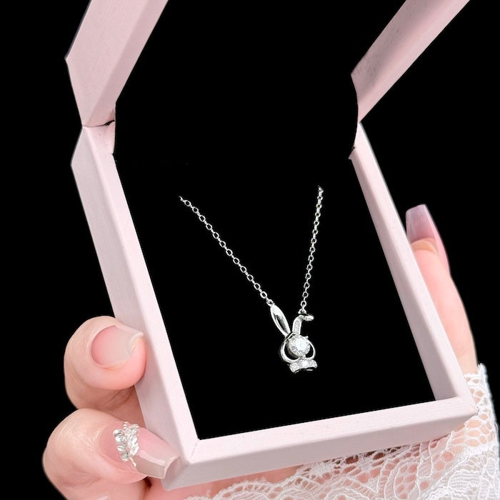 Cute Bunny Moissanite Necklace