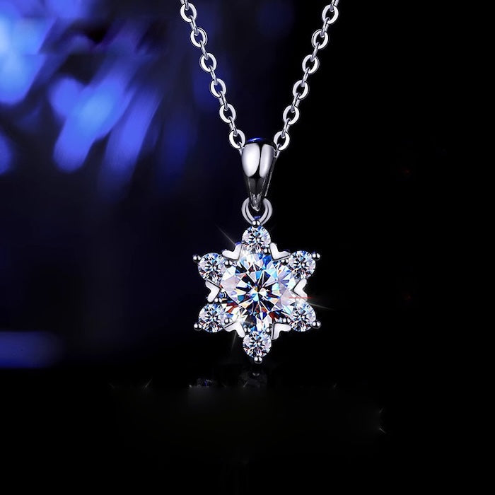 Luxurious Moissanite Snowflake Necklace