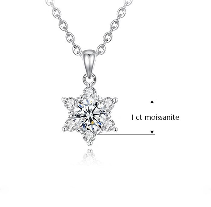 Luxurious Moissanite Snowflake Necklace