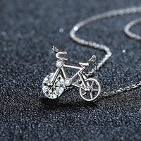 Moissanite Bicycle Necklace