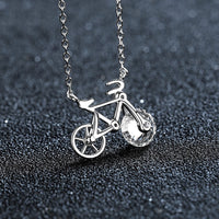 Moissanite Bicycle Necklace