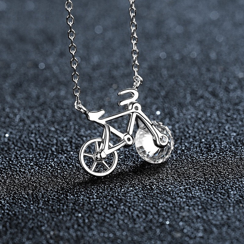 Moissanite Bicycle Necklace