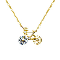 Moissanite Bicycle Necklace