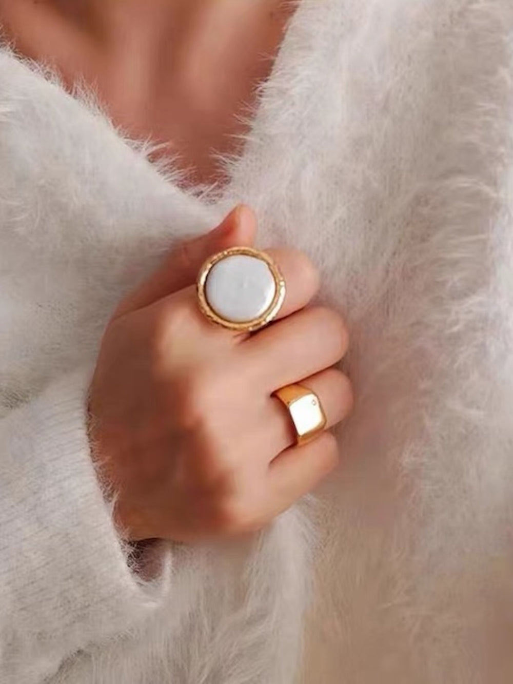 Vintage Mother of Pearl Dome Ring