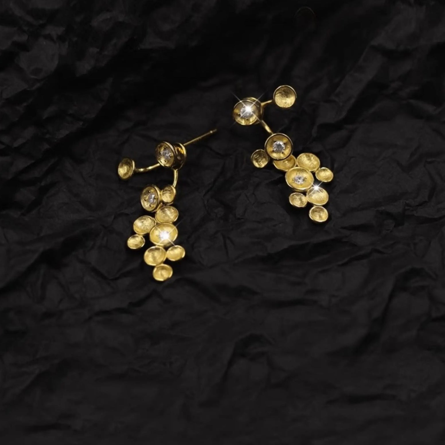 Flower Sky Two Piece Statement Earrings