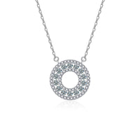 Radiant Orbit Moissanite Circle Necklace