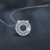Radiant Orbit Moissanite Circle Necklace