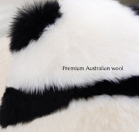 Fluffy Panda Cushion – Natural Wool