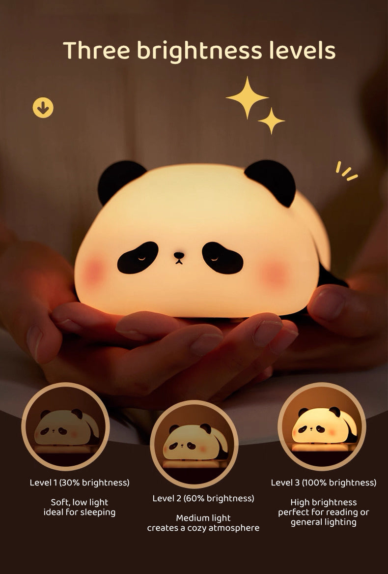 Panda Night Lamp – Soft Silicone Rechargeable Light