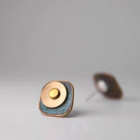 Unique Design Bronze Patina Earrings