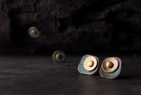 Unique Design Bronze Patina Earrings