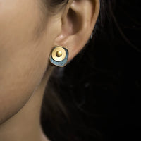 Unique Design Bronze Patina Earrings