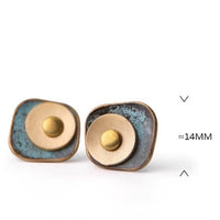 Unique Design Bronze Patina Earrings