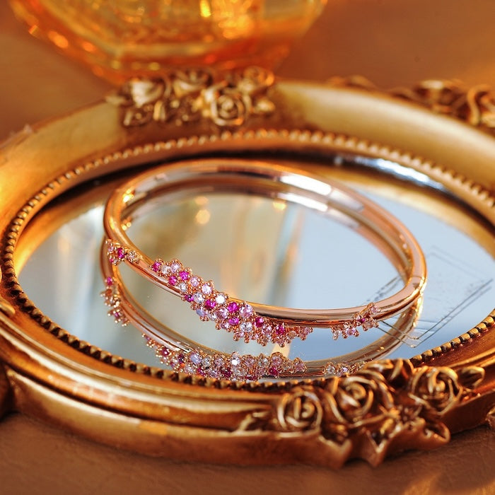 Peach Blossom Sparkle Bangle