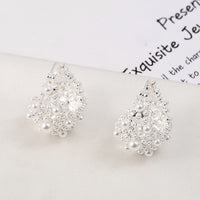 Romantic Pearl Basket Hoop Earrings-Gold n Silver