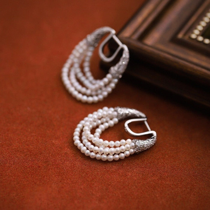 Multi-layer Pear Chain Earrings