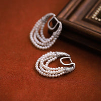 Multi-layer Pear Chain Earrings
