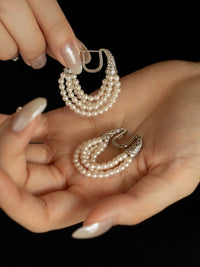 Multi-layer Pear Chain Earrings
