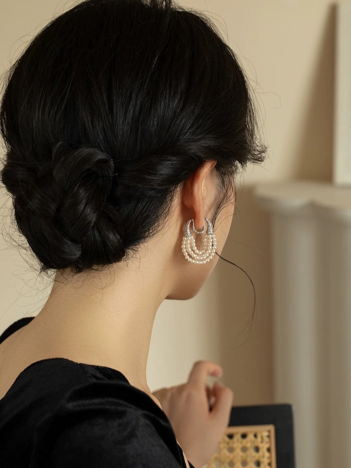 Multi-layer Pear Chain Earrings