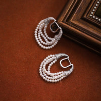 Multi-layer Pear Chain Earrings