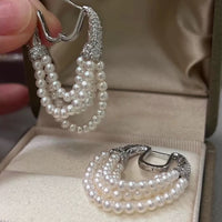 Multi-layer Pear Chain Earrings