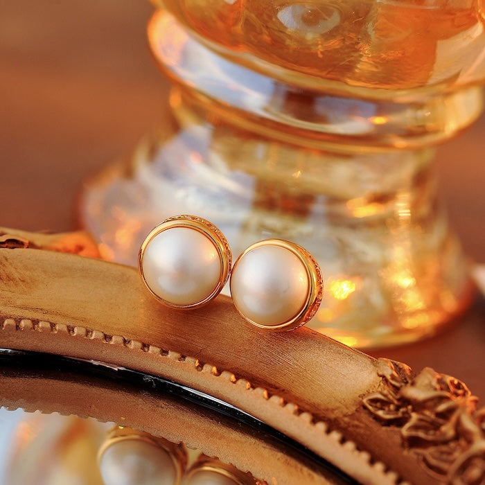 Luxe Pearl Halo Double-Sided Earrings
