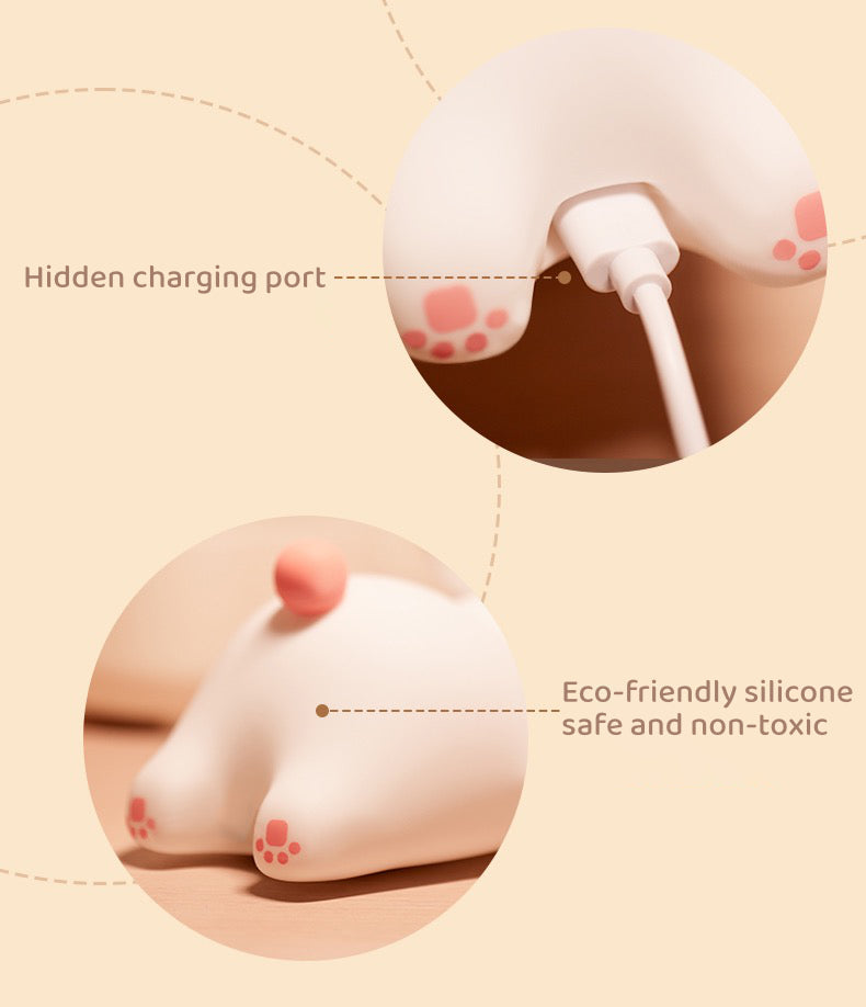 Cute Rabbit Night Lamp – Soft Silicone Rechargeable Baby Light