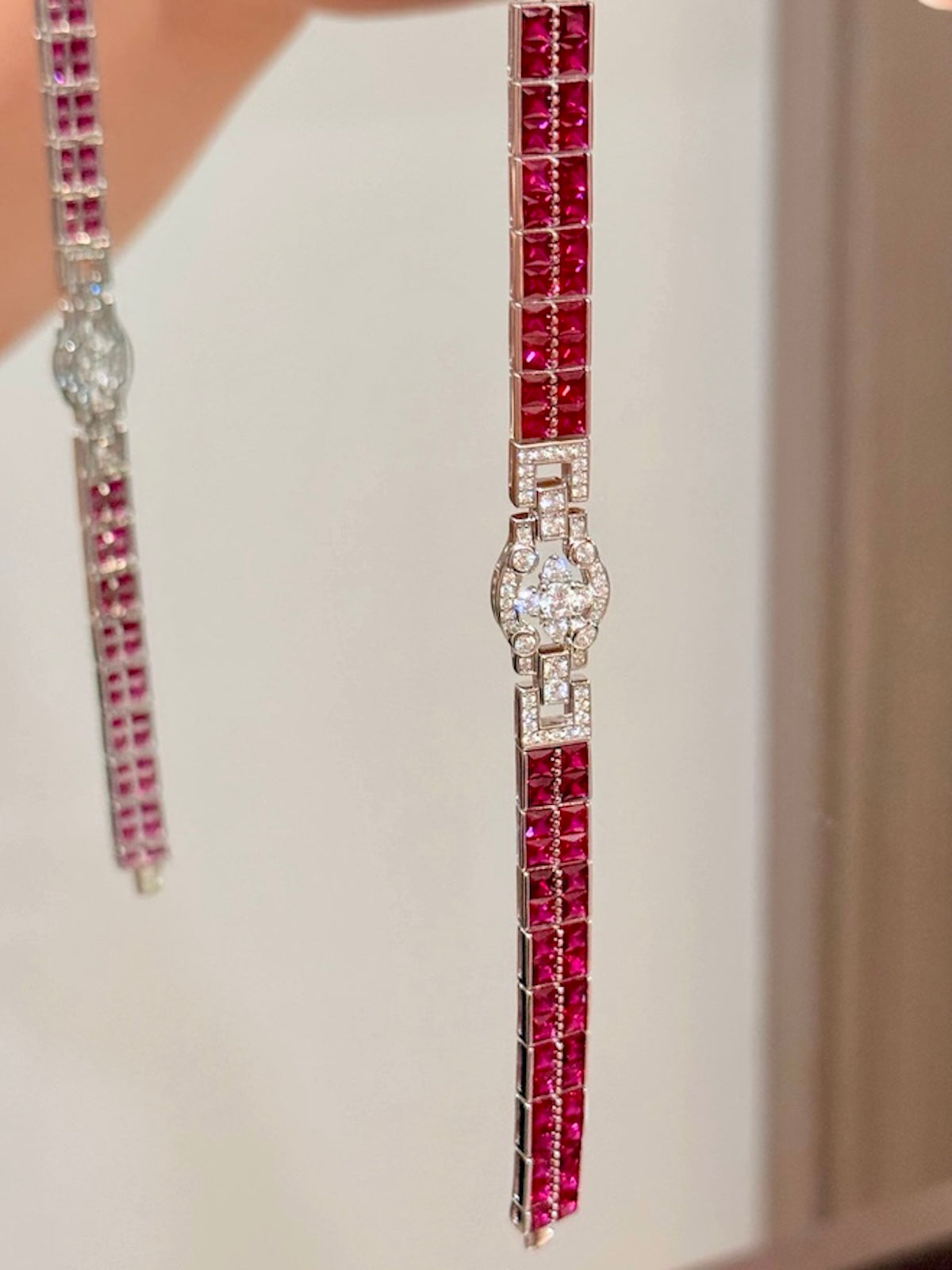 Heritage Ruby Art Deco Tennis Bracelet