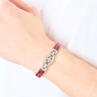 Elegant Ruby Line Adjustable Bracelet